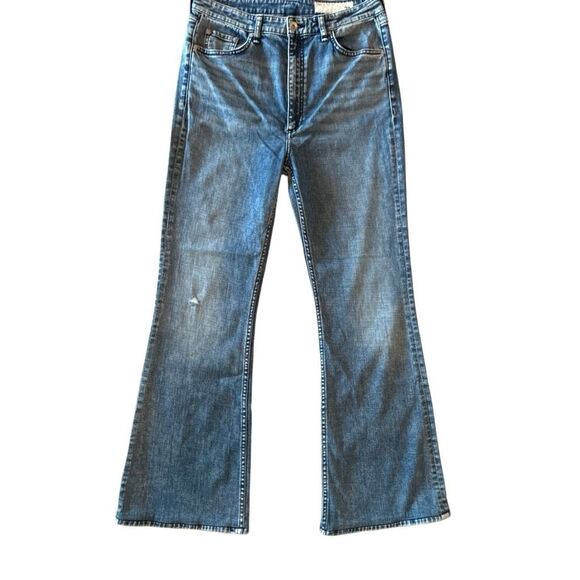 Rag & Bone High Rise Stretch Casey Flare Denim Jeans Malibu Size 31 - Picture 1 of 7
